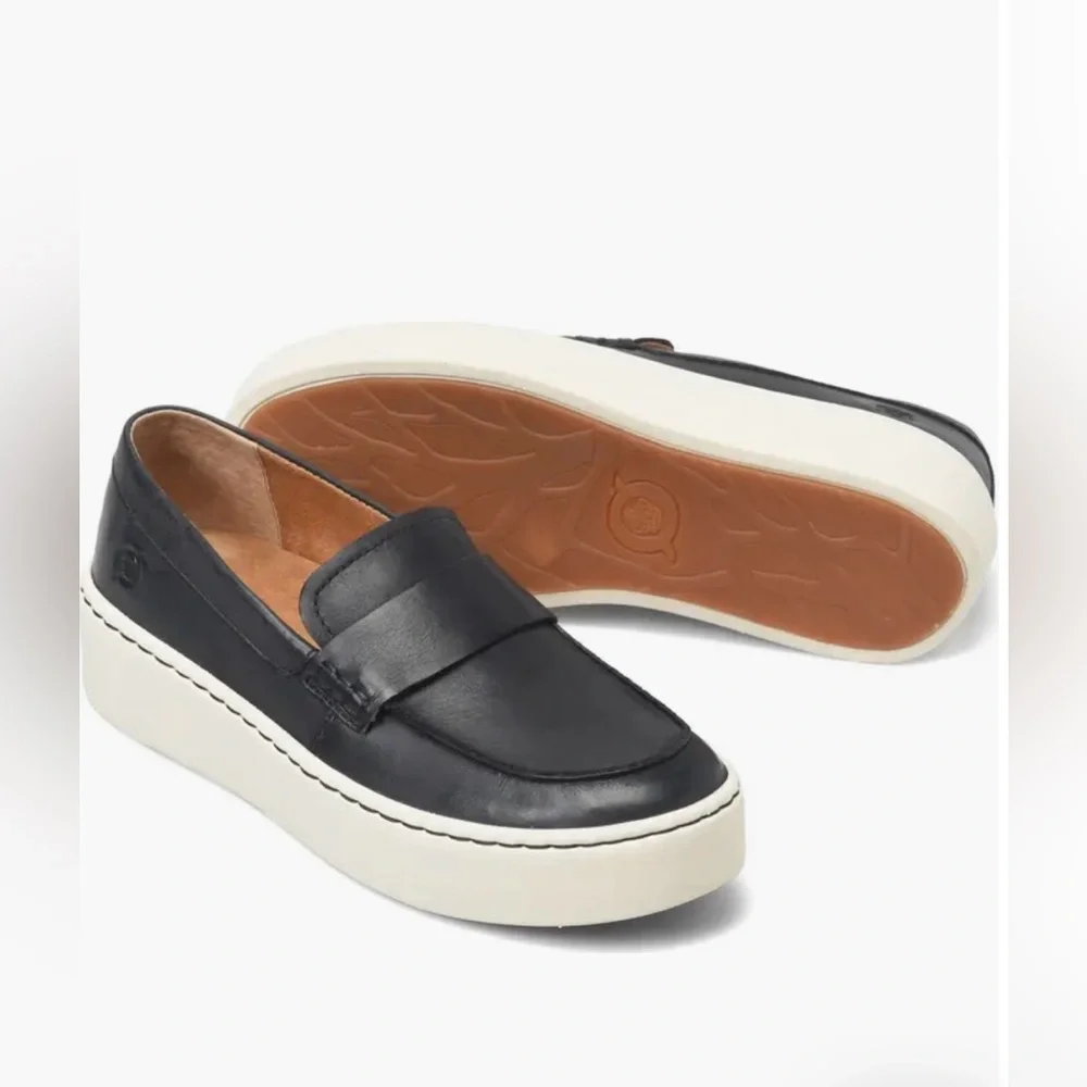 Born Marnie Women’s Slip-On Sneaker, Black, size 7.5